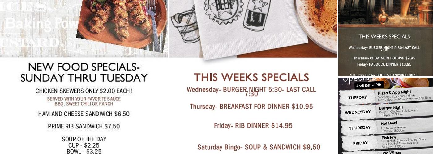 Fraternal Order of Eagles Menu