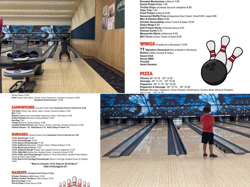Texa-Tonka Lanes Menu