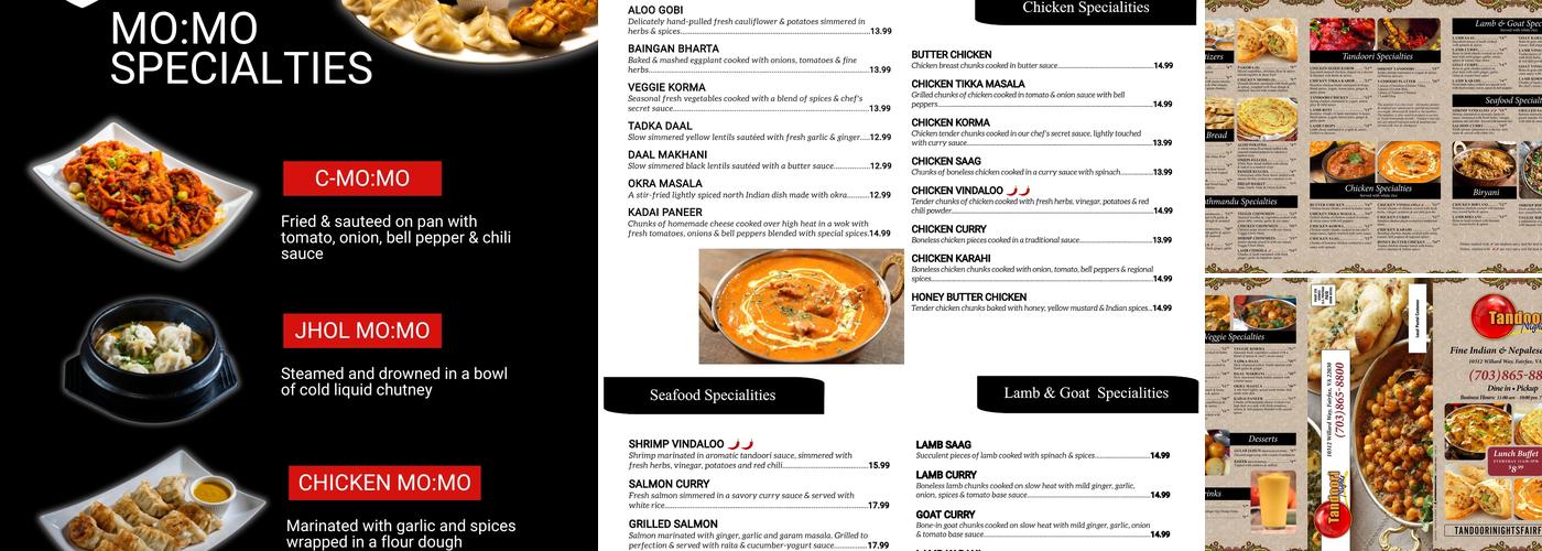 Tandoori Fairfax Menu
