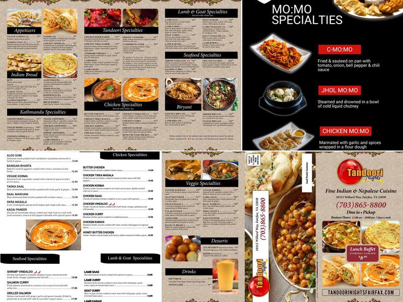 Tandoori Fairfax Menu