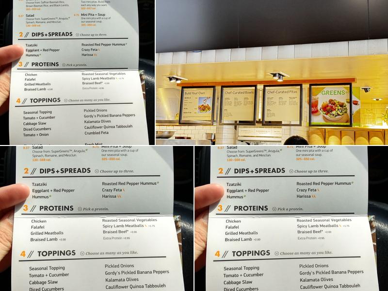CAVA Menu