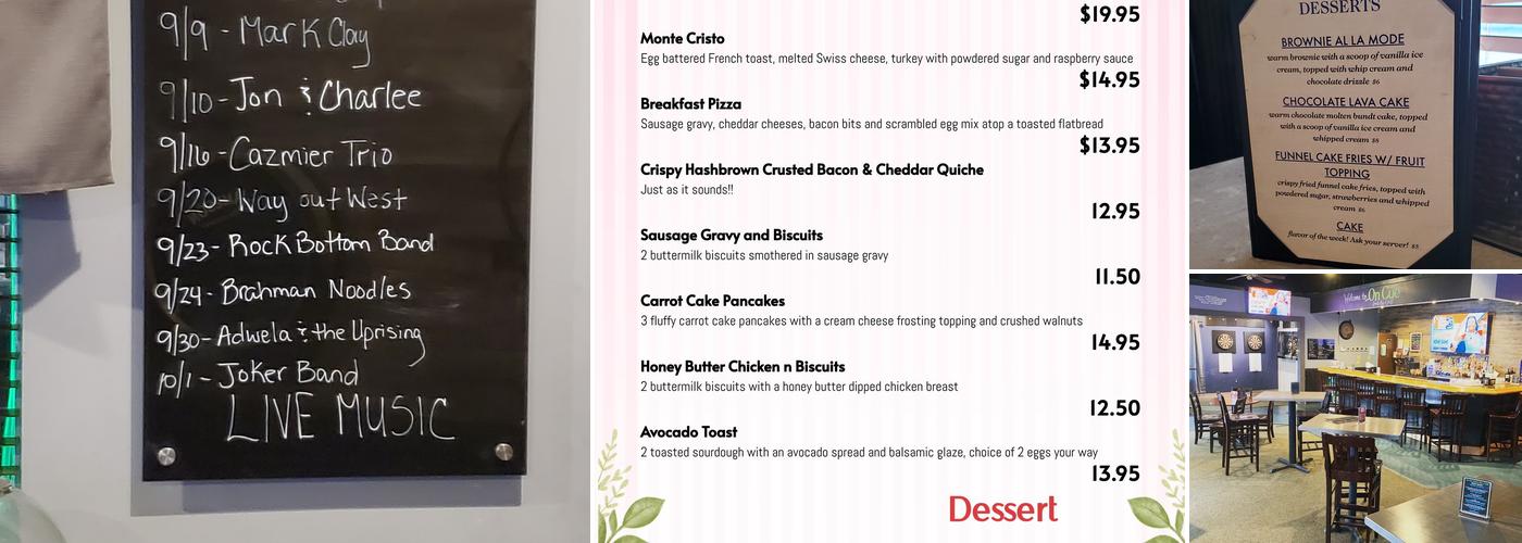 On Cue Sports Bar & Grill Menu