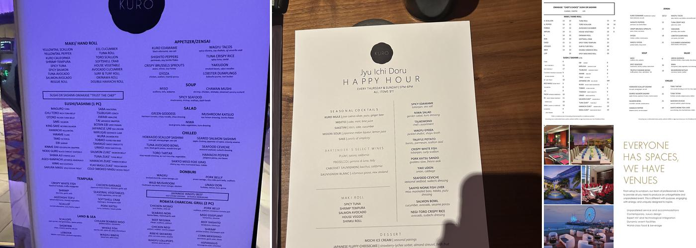 Kuro Menu