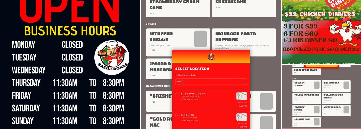 Basil & Bones Menu
