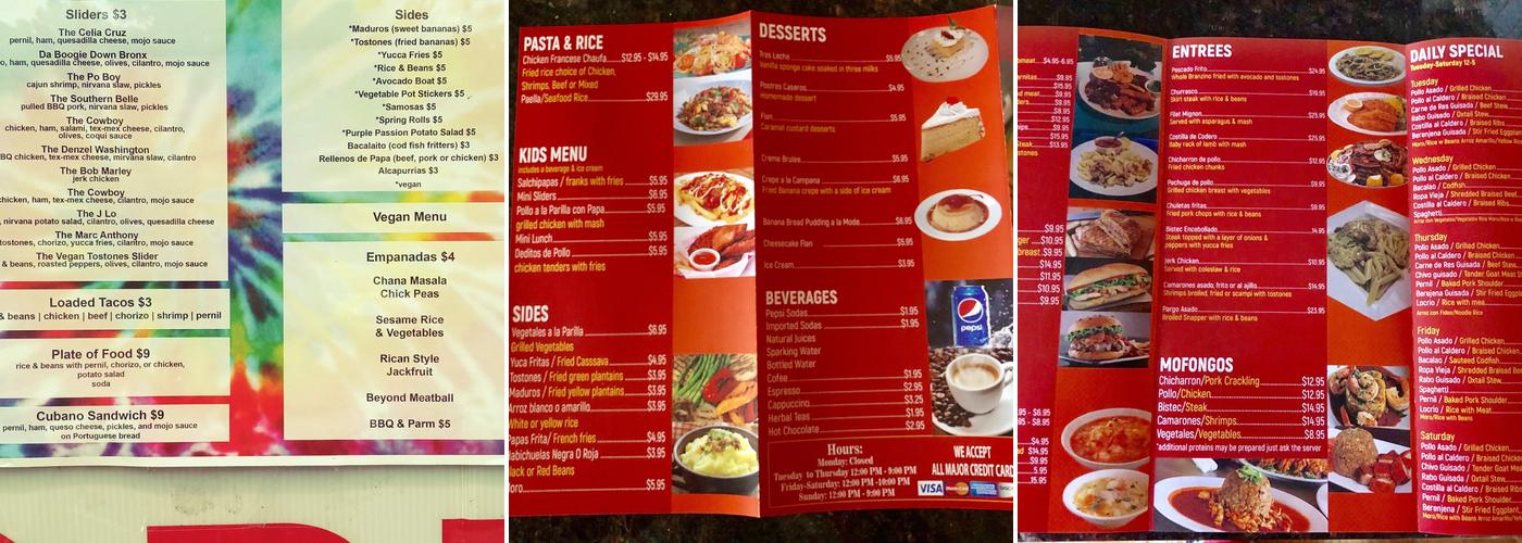 La Campana Restaurant Menu