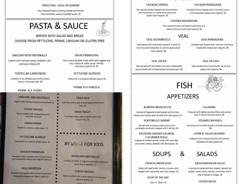 Luna Restaurant Menu