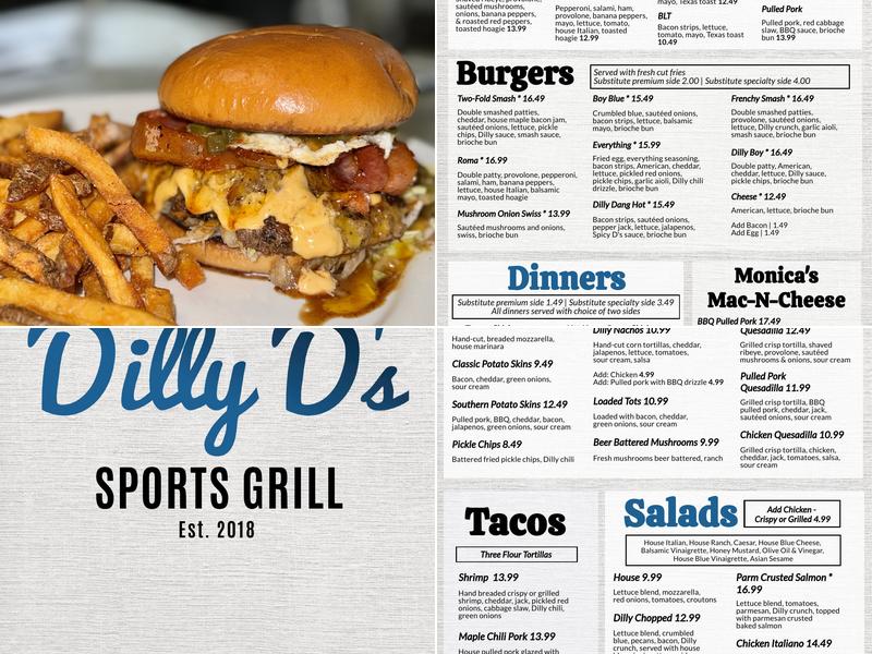 Dilly D's Sports Grill Menu