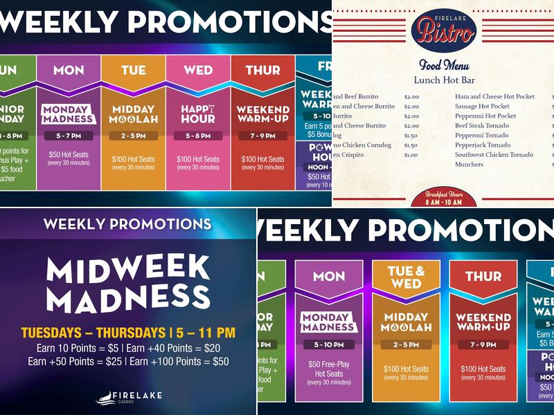 FireLake Casino and Entertainment Center Menu