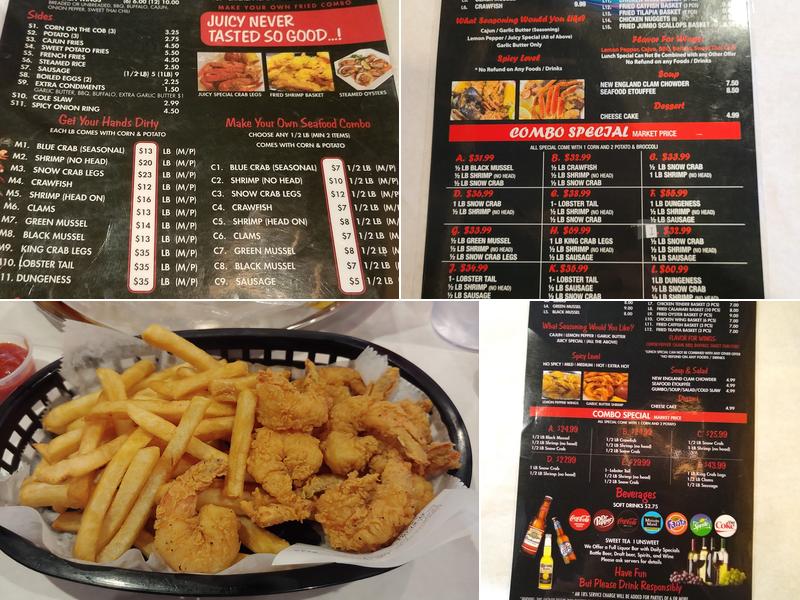 The Juicy Seafood Menu