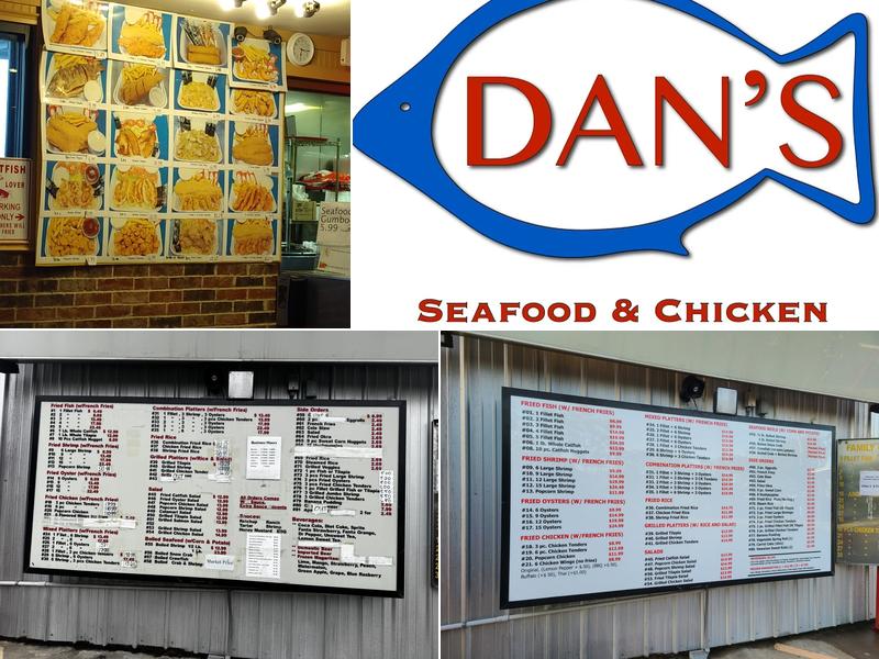 Dan’s Seafood & Chicken Menu