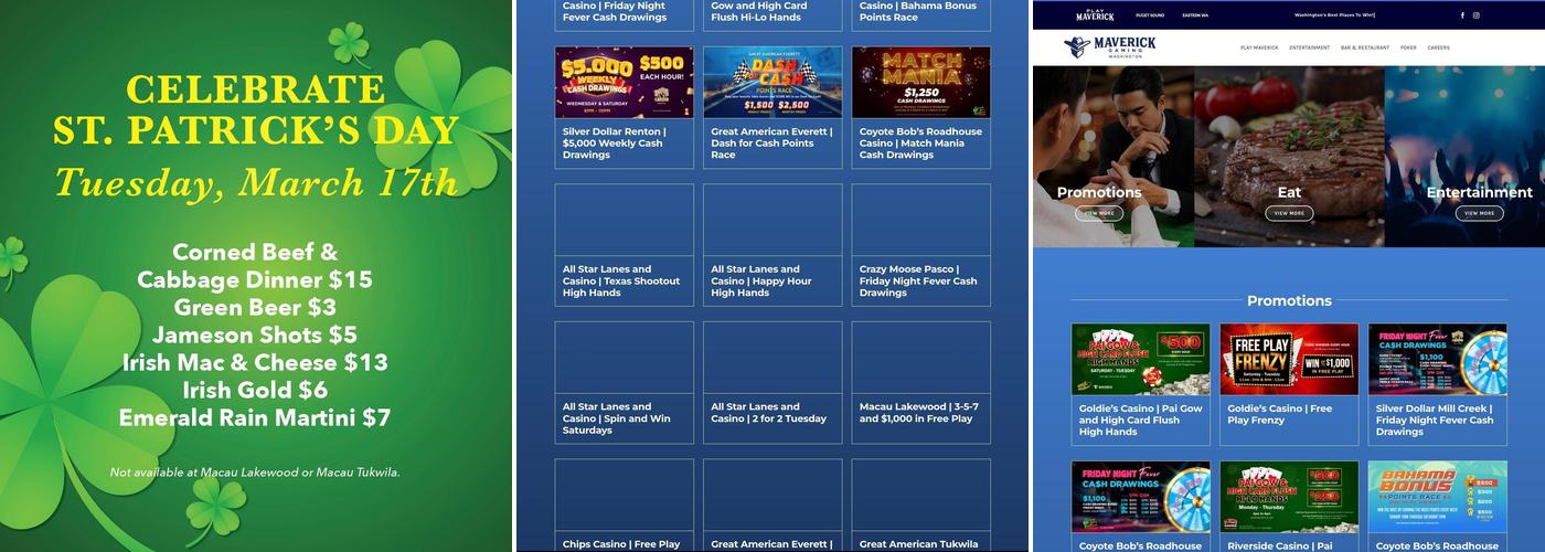 Great American Casino Everett Menu