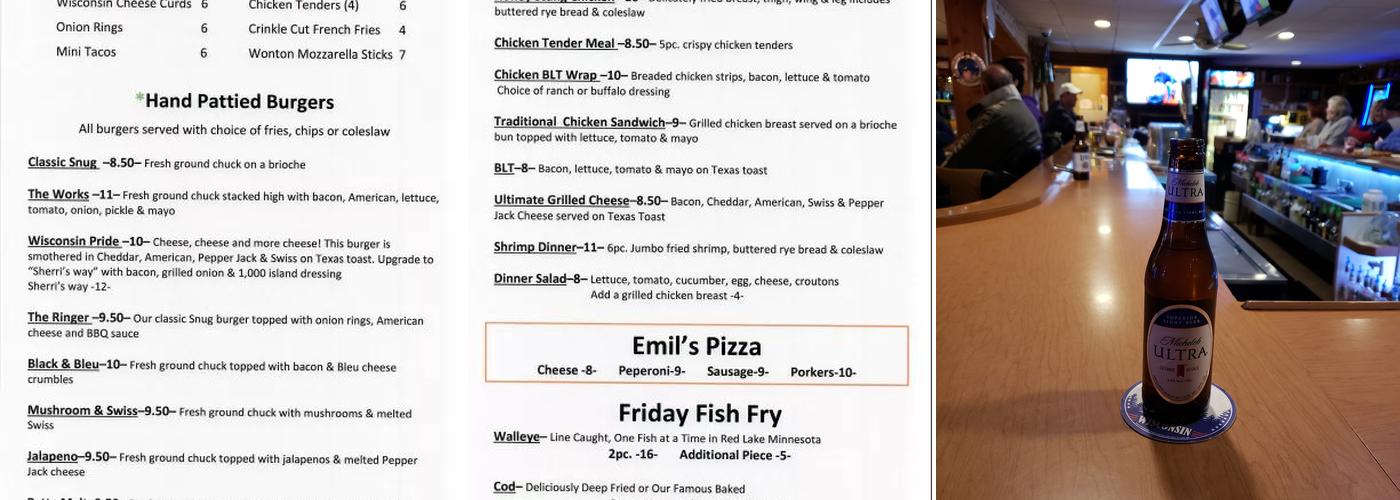 Snug Harbor Inn Menu