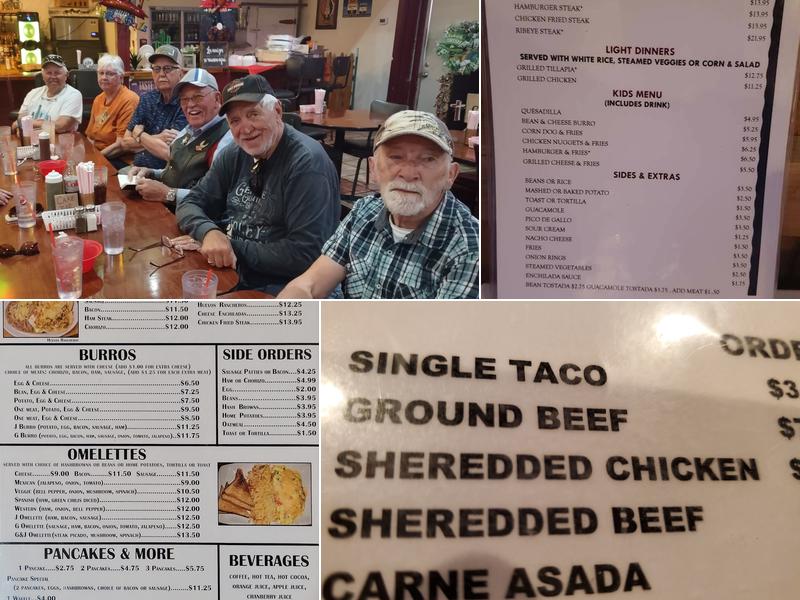 G.j. restaurant Bar&Grill Menu