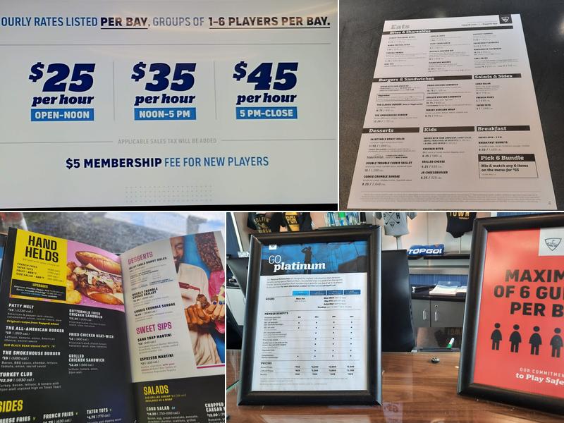 Topgolf Pittsburgh Menu
