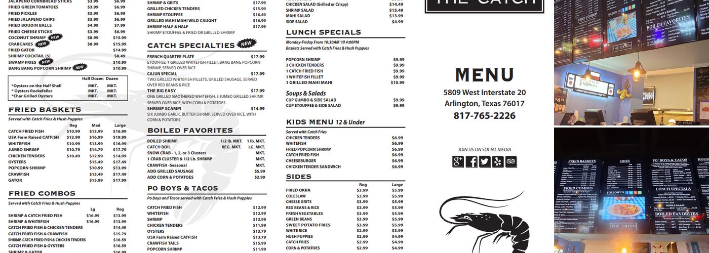 The Catch- Arlington Menu