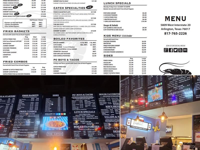 The Catch- Arlington Menu