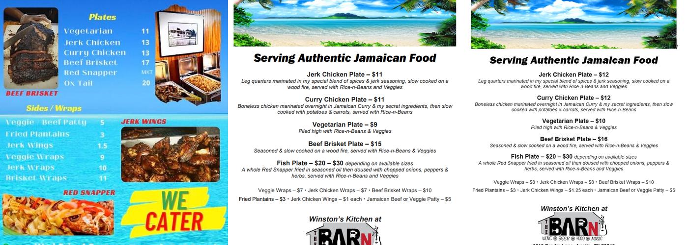 Winston's Kitchen Menu