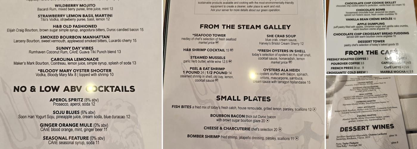 Hook & Barrel Menu