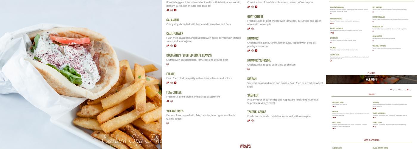 Olea Mediterranean Kitchen Menu