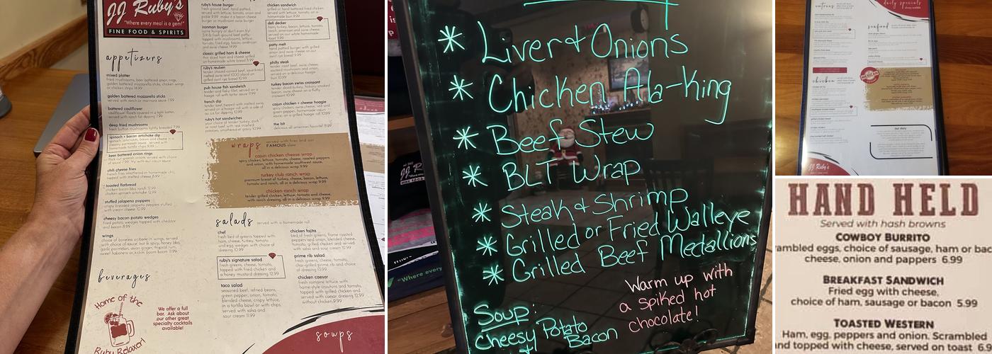 Grub a Dubs Restaurant Menu