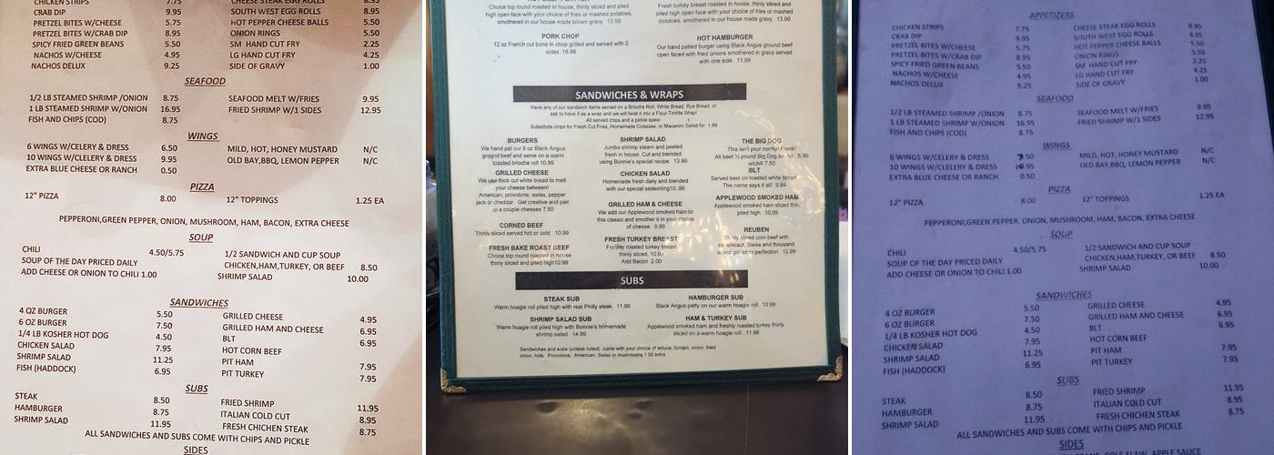 Rustic Inn Menu