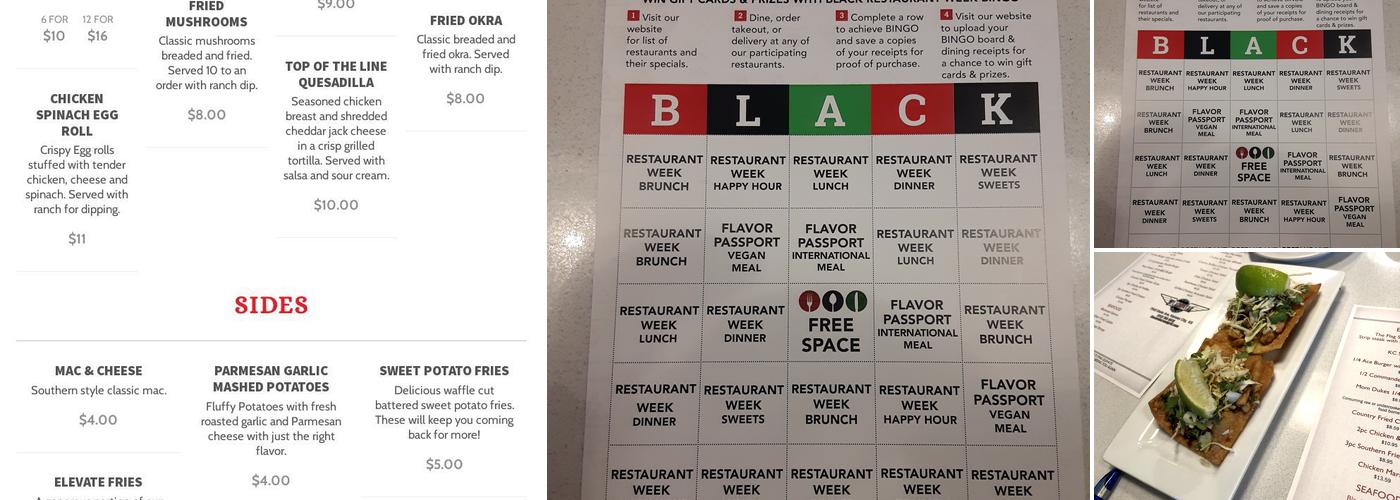 Elevate Bar & Grill Menu