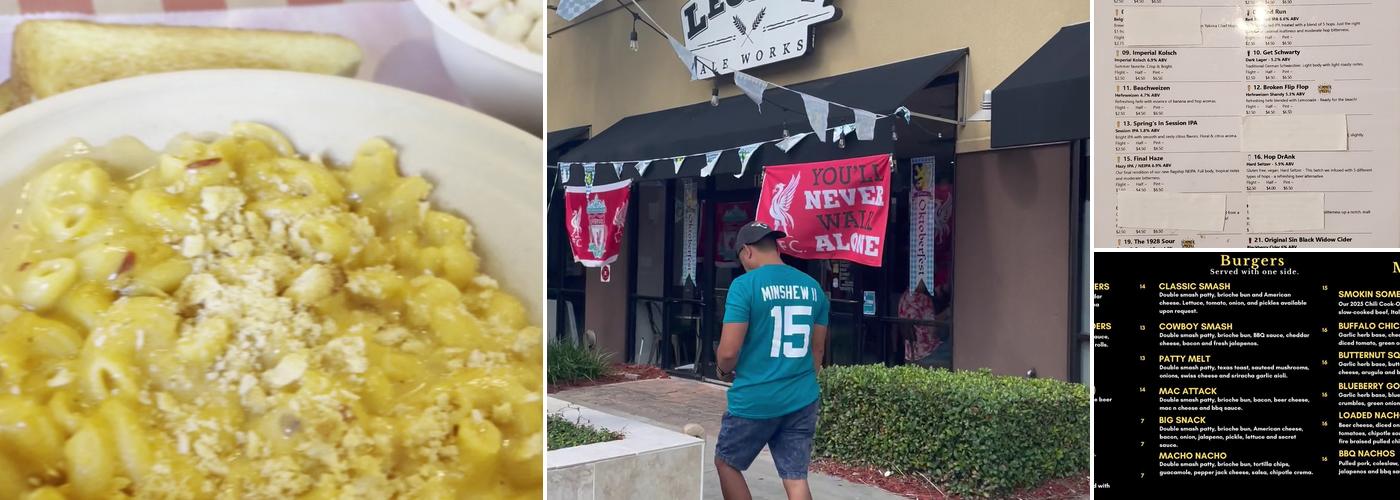 Legacy Ale Works Menu