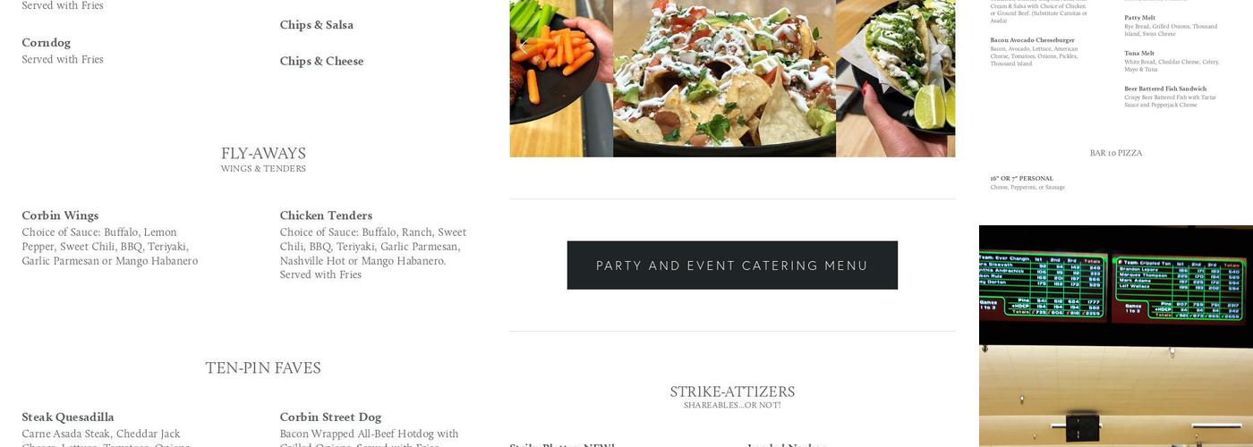Corbin Bowl Menu