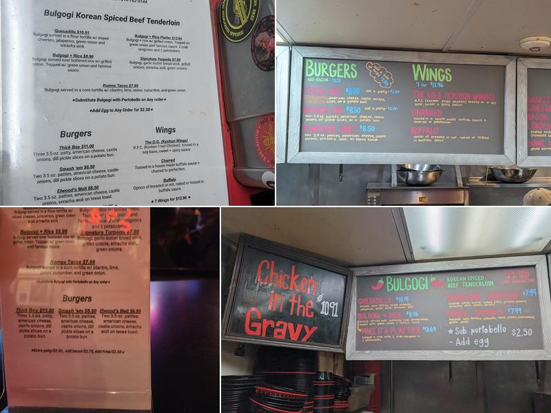 Stella Blues LLC Menu