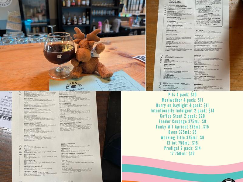 Perennial Artisan Ales Menu