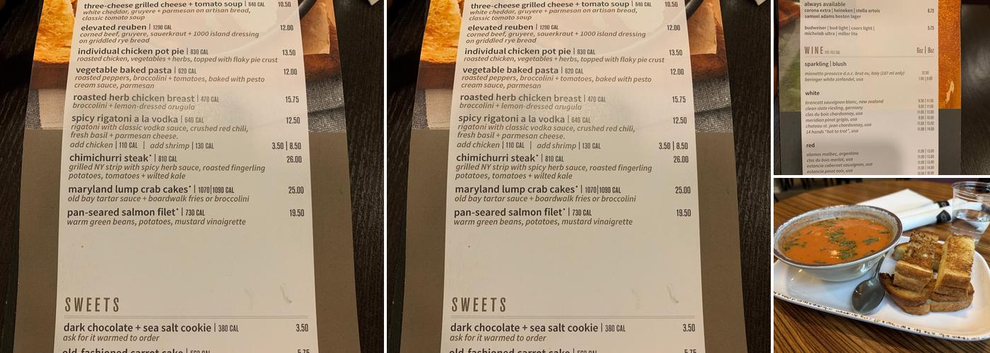 The Bistro - Eat. Drink. Connect.® Menu