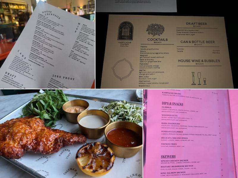 Checker Hall Menu