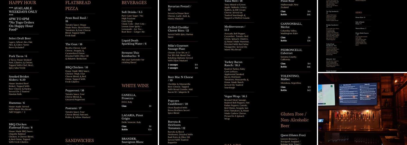 Brews Brothers Menu