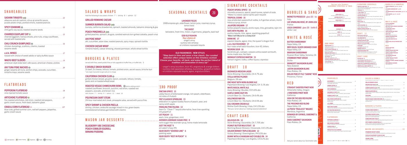 e.d.b. Menu
