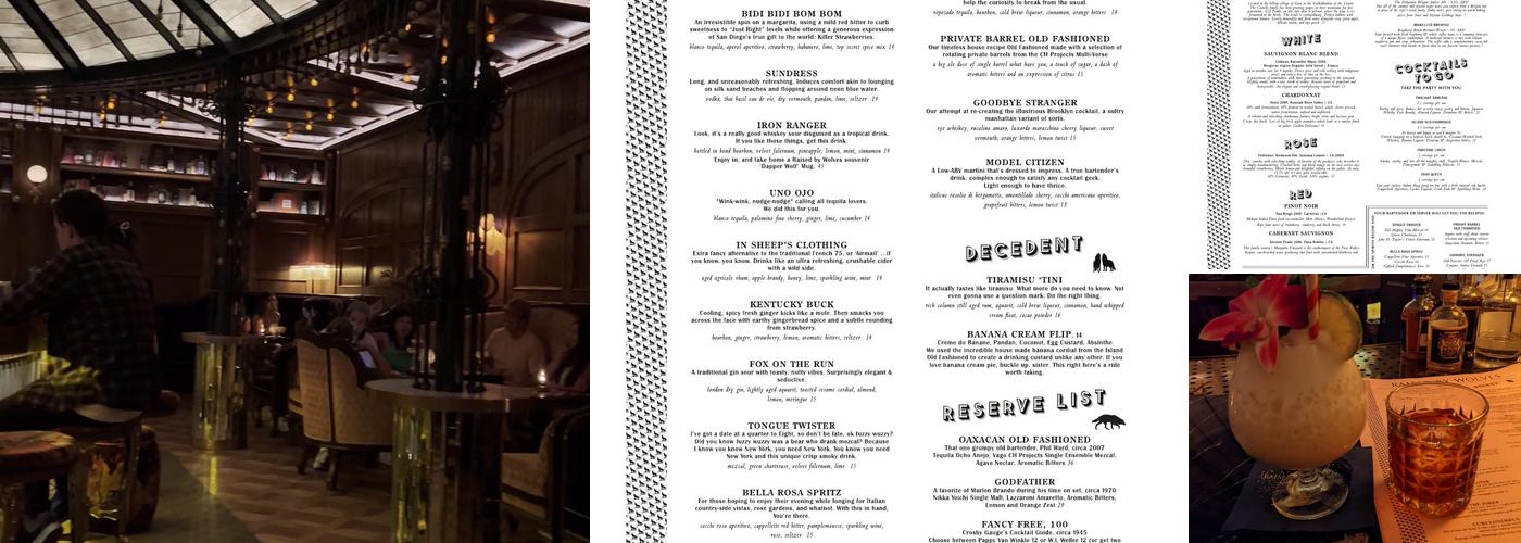 Raised by Wolves Menu