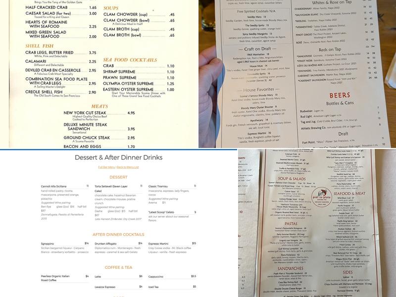 Scoma's Restaurant Menu