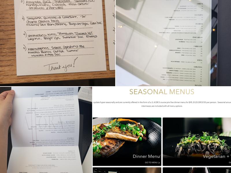 Allora Menu