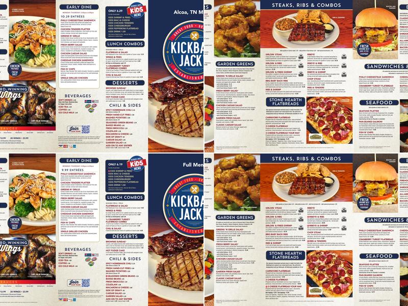 Kickback Jack’s Menu