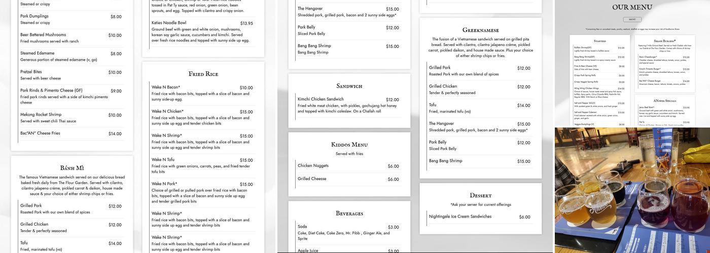 The Answer Brewpub Menu