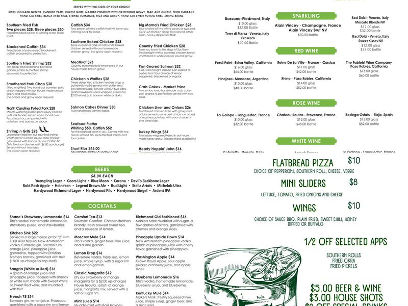 Southern Kitchen Menu