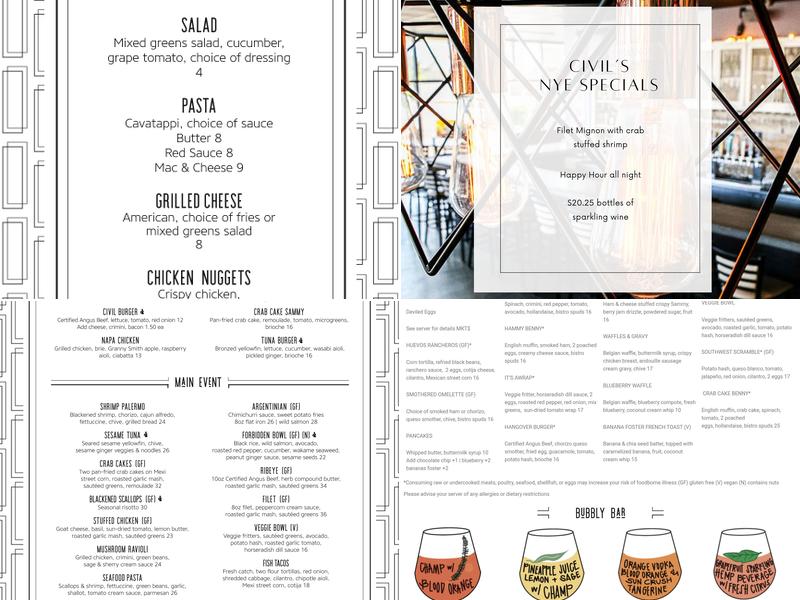 Civil Libation Bistro Menu