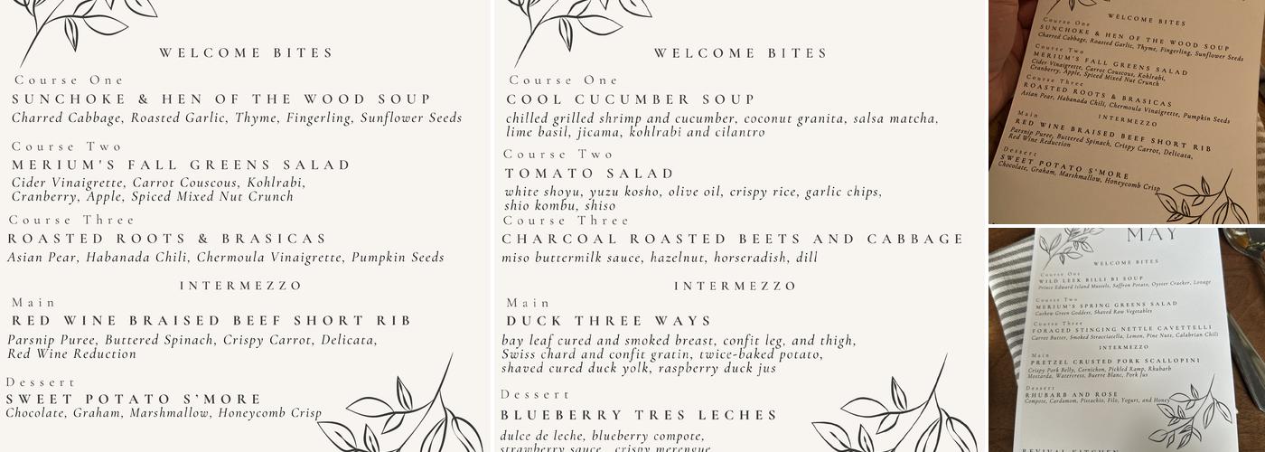Revival Kitchen Menu
