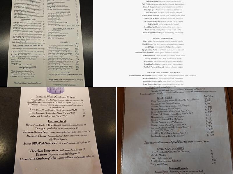 Skyline Kitchen & Vine Menu