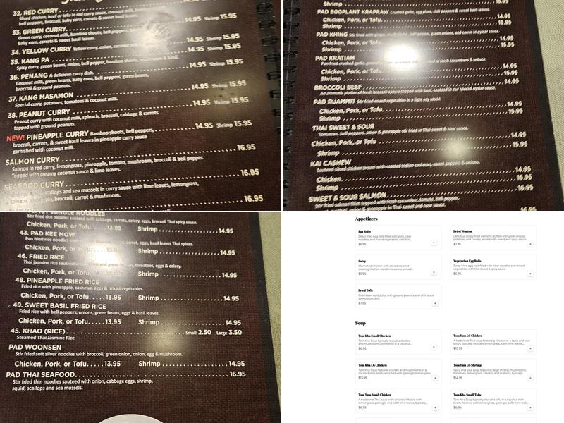 Thai Kitchen Menu
