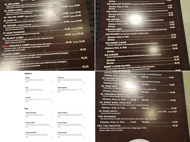 Thai Kitchen Menu