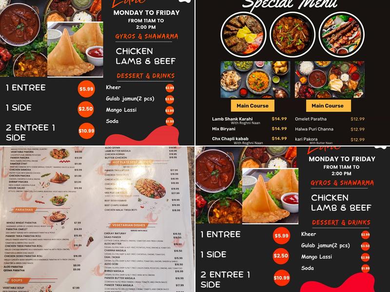 Naan Curry Grill Menu