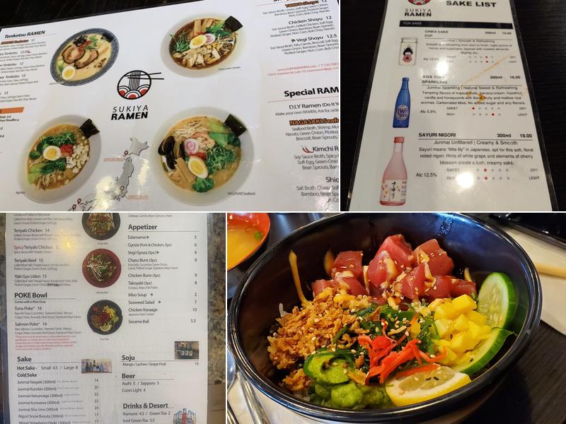 Sukiya Ramen Menu