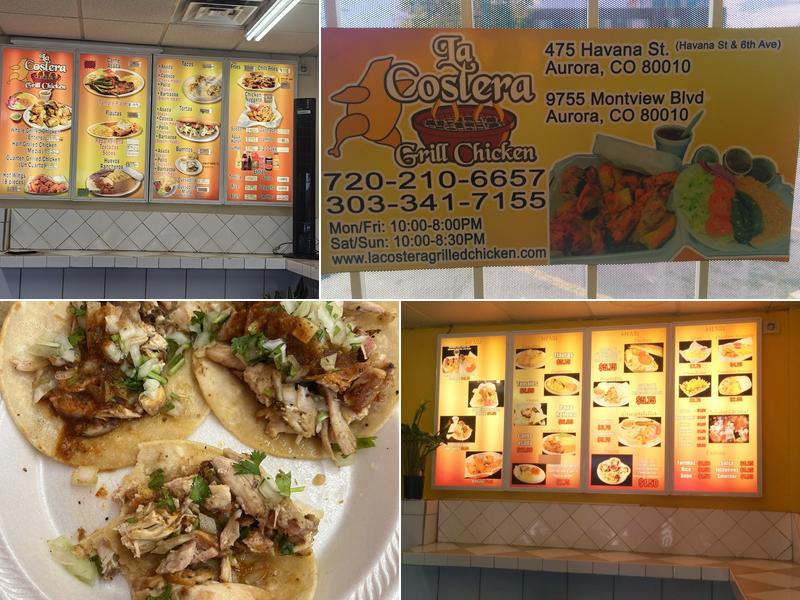 La Costera Grilled Chicken Menu