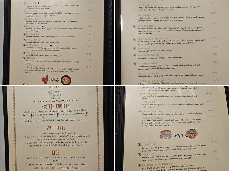 Savanh Thai Kitchen Menu
