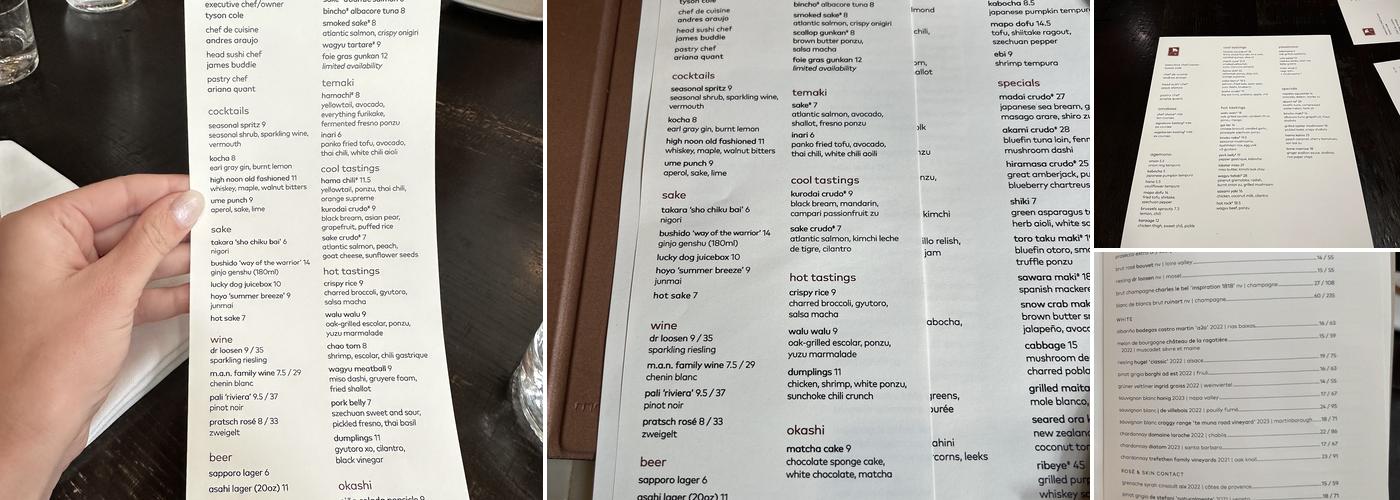Uchi Denver Menu